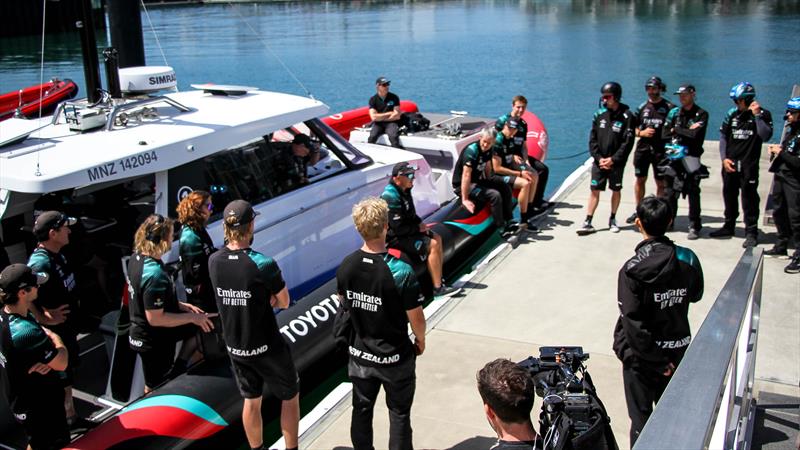 Emirates Team New Zealand - first sail - AC40 - October 17, 2025 photo copyright Richard Gladwell - Sail-World.com/nz taken at Royal New Zealand Yacht Squadron and featuring the AC40 class