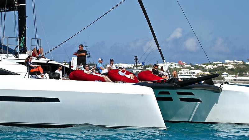 Spectating in style - America's Cup Qualifier - Day 2, May 28, 2017 - photo © Richard Gladwell