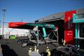 Emirates Team NZ's America's Cup champion, Te Rehutai, is launched and set up after an upgrade to Version 2 of the AC75 Class Rule - Auckland - March 20, 2023
