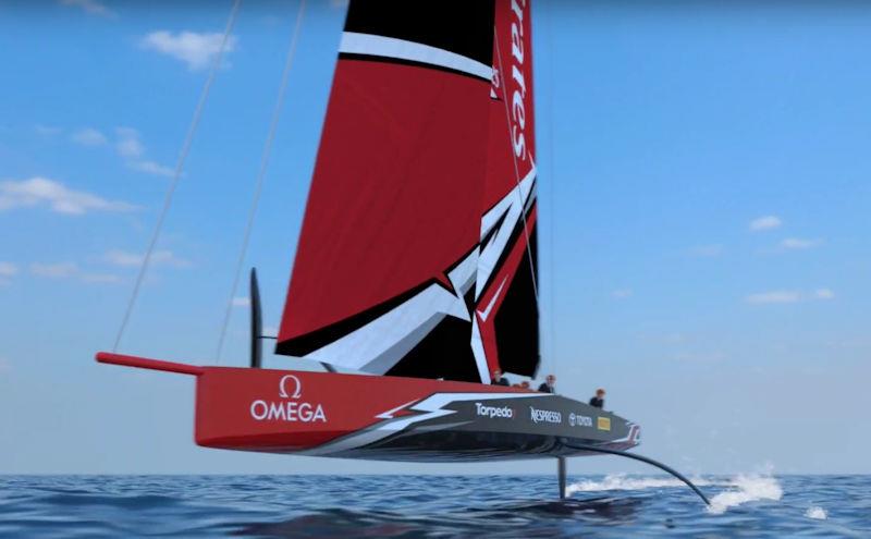 The America's Cup AC75 boat concept revealed photo copyright Emirates Team New Zealand taken at  and featuring the AC75 class