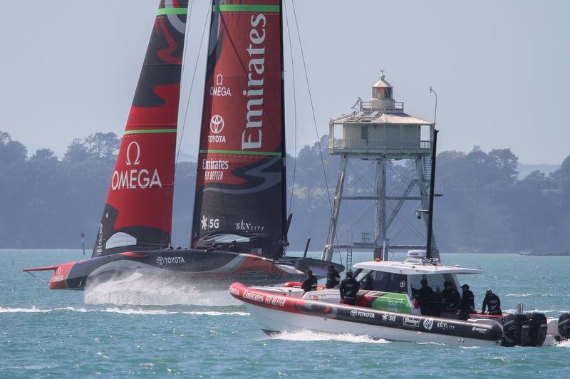Te Aihe - Emirates Team New Zealand - Waitemata Harbour - November 4, 2019 photo copyright Richard Gladwell / Sail-World.com taken at Royal New Zealand Yacht Squadron and featuring the AC75 class