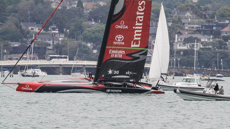 Emirates Team New Zealand's Te Aihe, Waitemata Harbour, November 6, 2019 photo copyright Richard Gladwell / Sail-World.com taken at Royal New Zealand Yacht Squadron and featuring the AC75 class