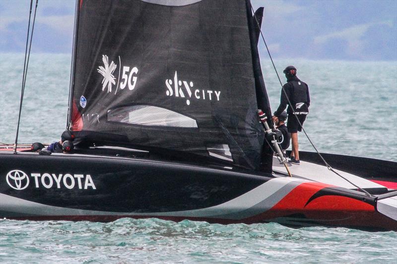 Emirates Team New Zealand's Te Aihe, Waitemata Harbour, November 6, 2019 photo copyright Richard Gladwell / Sail-World.com taken at Royal New Zealand Yacht Squadron and featuring the AC75 class