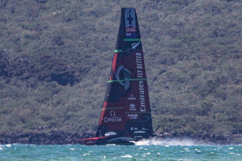 Emirates Team New Zealand's Te Aihe, Waitemata Harbour, November 7, 2019 photo copyright Richard Gladwell / Sail-World.com taken at Royal New Zealand Yacht Squadron and featuring the AC75 class