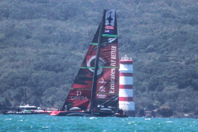Emirates Team New Zealand's Te Aihe, Waitemata Harbour, November 7, 2019 photo copyright Richard Gladwell / Sail-World.com taken at Royal New Zealand Yacht Squadron and featuring the AC75 class