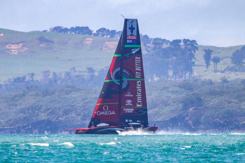 Emirates Team New Zealand's Te Aihe, Waitemata Harbour, November 7, 2019 photo copyright Richard Gladwell / Sail-World.com taken at Royal New Zealand Yacht Squadron and featuring the AC75 class