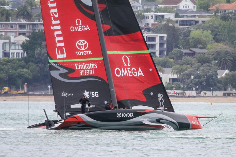 Emirates Team New Zealand gets amongst the 49ers ahead of the 2019 Hyundai World Championship - Waitemata Harbour - November 19, 2019 - photo © Richard Gladwell / Sail-World.com