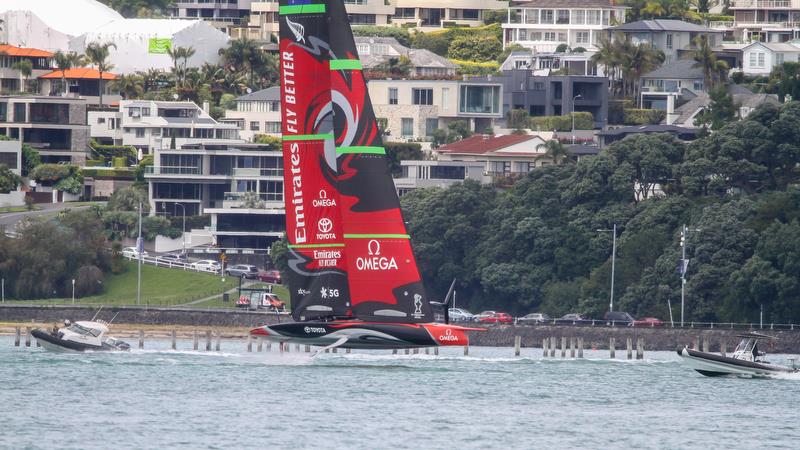 Emirates Team New Zealand gets amongst the 49ers ahead of the 2019 Hyundai World Championship - Waitemata Harbour - November 19, 2019 - photo © Richard Gladwell / Sail-World.com