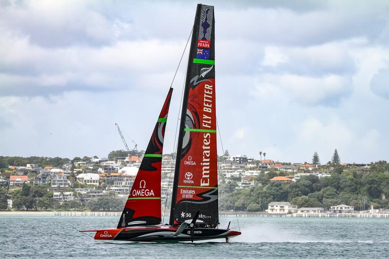 Emirates Team New Zealand - Waitemata Harbour - November 20, 2019 photo copyright Richard Gladwell / Sail-World.com taken at Royal New Zealand Yacht Squadron and featuring the AC75 class