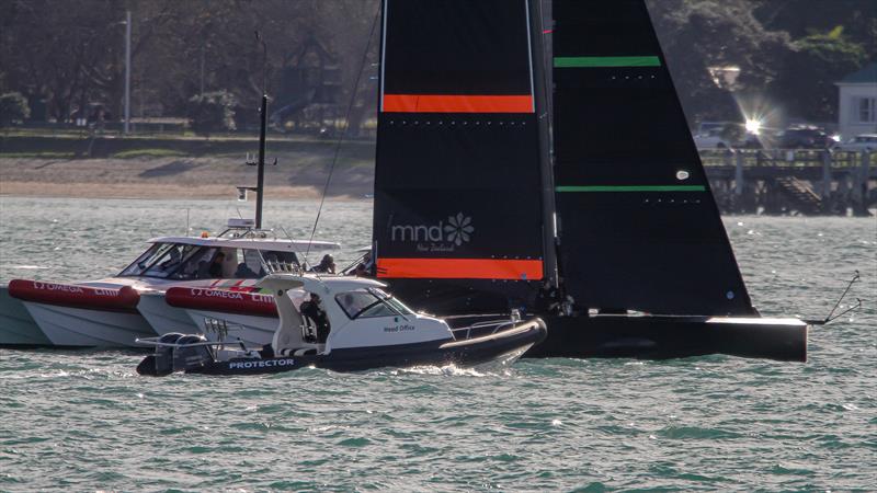 Emirates Team NZ's Test boat - Te Kahu - Waitemata Harbour, June 2020 photo copyright Richard Gladwell / Sail-World.com taken at Royal New Zealand Yacht Squadron and featuring the AC75 class