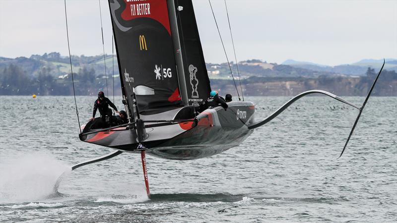 Emirates Team NZ' s AC75 Te Aihe - Auckland - July 1, 2020 photo copyright Richard Gladwell / Sail-World.com taken at Royal New Zealand Yacht Squadron and featuring the AC75 class