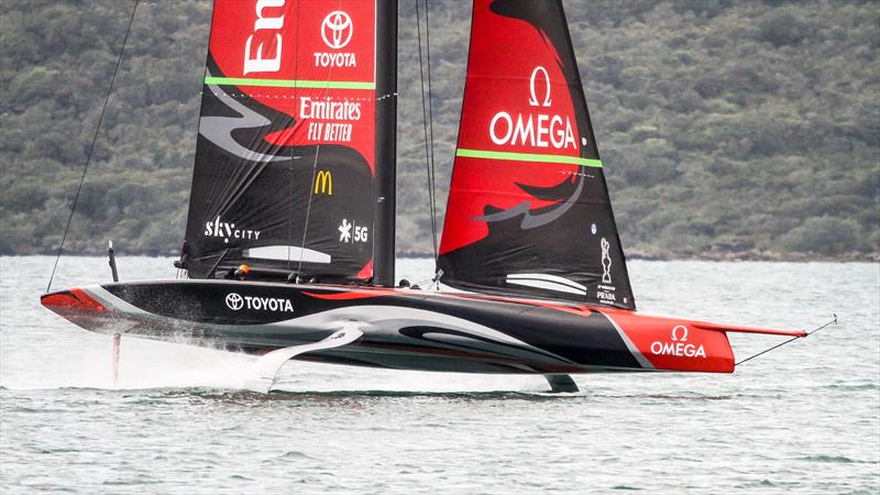 Emirates Team NZ' s AC75 Te Aihe - Auckland - July 1, 2020 - photo © Richard Gladwell / Sail-World.com