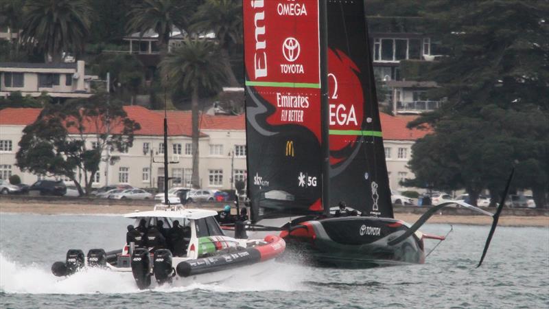 Emirates Team NZ' s AC75 Te Aihe - Auckland - July 1, 2020 - photo © Richard Gladwell / Sail-World.com