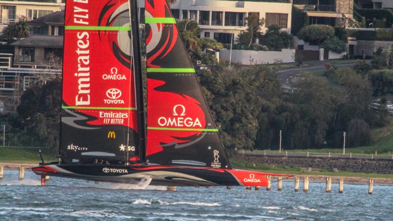 Emirates Team NZ' s AC75 Te Aihe - Auckland - July 1, 2020 - photo © Richard Gladwell / Sail-World.com