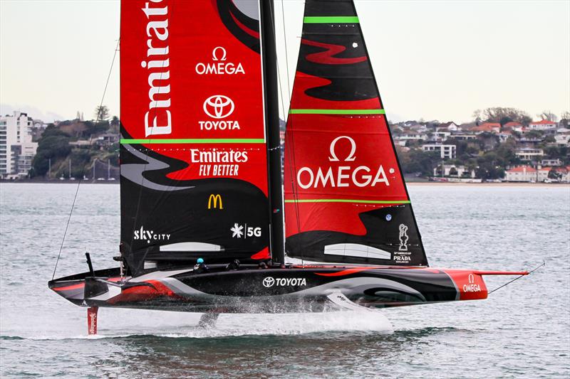 Emirates Team NZ' s AC75 Te Aihe - Auckland - July 1, 2020 - photo © Richard Gladwell / Sail-World.com