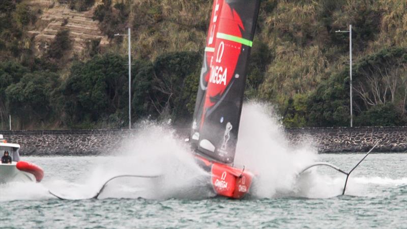 Emirates Team NZ' s AC75 Te Aihe - Auckland - July 1, 2020 photo copyright Richard Gladwell / Sail-World.com taken at Royal New Zealand Yacht Squadron and featuring the AC75 class