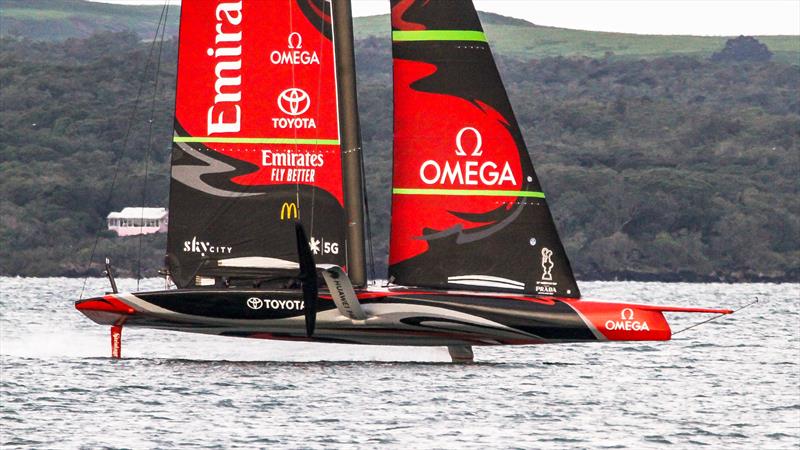 Emirates Team NZ' s AC75 Te Aihe - Auckland - July 1, 2020 - photo © Richard Gladwell / Sail-World.com