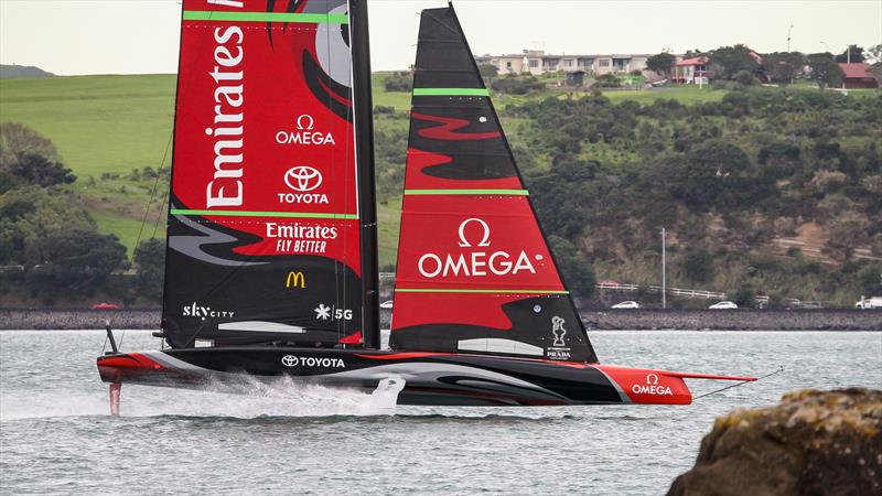 Emirates Team NZ' s AC75 Te Aihe - Auckland - July 1, 2020 - photo © Richard Gladwell / Sail-World.com