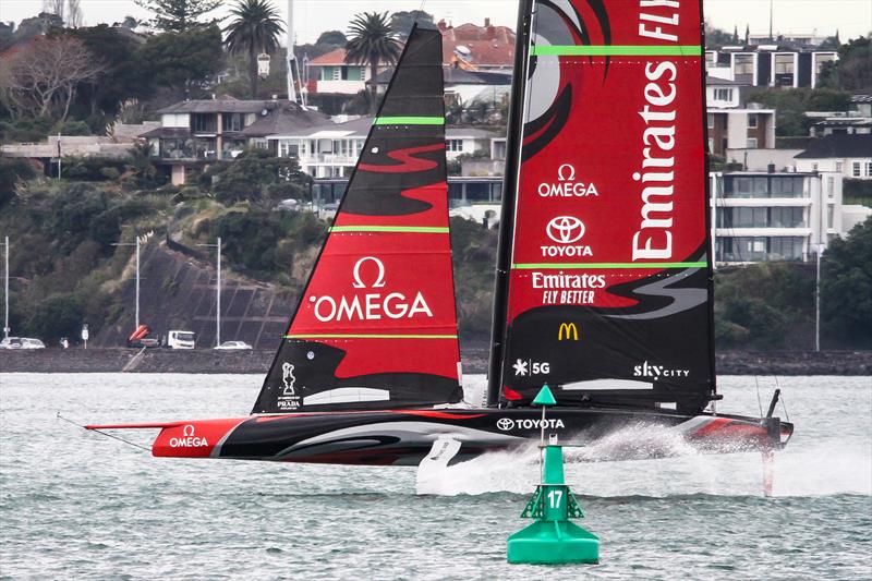 Emirates Team NZ' s AC75 Te Aihe - Auckland - July 1, 2020 - photo © Richard Gladwell / Sail-World.com