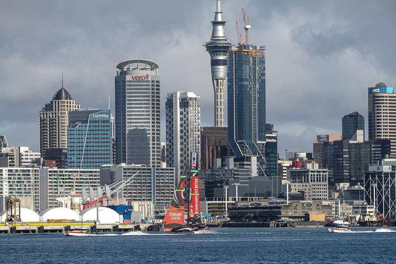 Te Aihe - AC75 - Emirates Team New Zealand - July 13, 2020 - Waitemata Harbour, Auckland, New Zealand - photo © Richard Gladwell / Sail-World.com