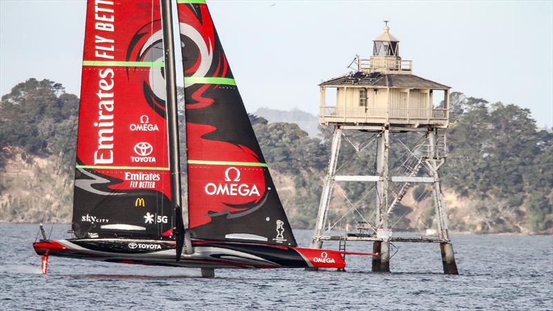 Te Aihe - AC75 - Emirates Team New Zealand - July 13, 2020 - Waitemata Harbour, Auckland, New Zealand photo copyright Richard Gladwell / Sail-World.com taken at Royal New Zealand Yacht Squadron and featuring the AC75 class