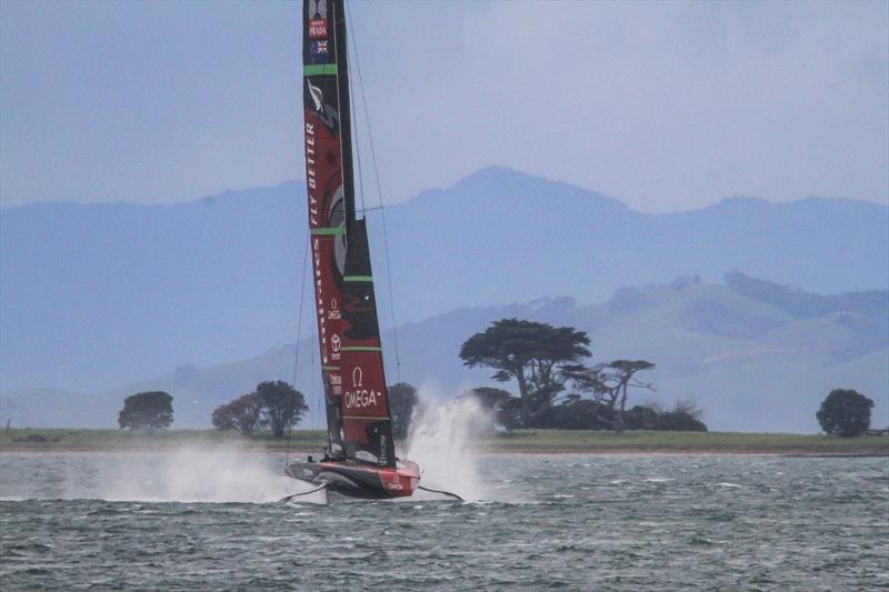 Te Aihe - AC75 - Emirates Team New Zealand - July 15, 2020 - Waitemata Harbour, Auckland, New Zealand photo copyright Richard Gladwell / Sail-World.com taken at Royal New Zealand Yacht Squadron and featuring the AC75 class