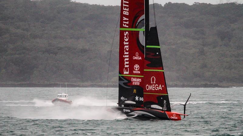 Te Aihe - AC75 - Emirates Team New Zealand - July 15, 2020 - Waitemata Harbour, Auckland, New Zealand photo copyright Richard Gladwell / Sail-World.com taken at Royal New Zealand Yacht Squadron and featuring the AC75 class