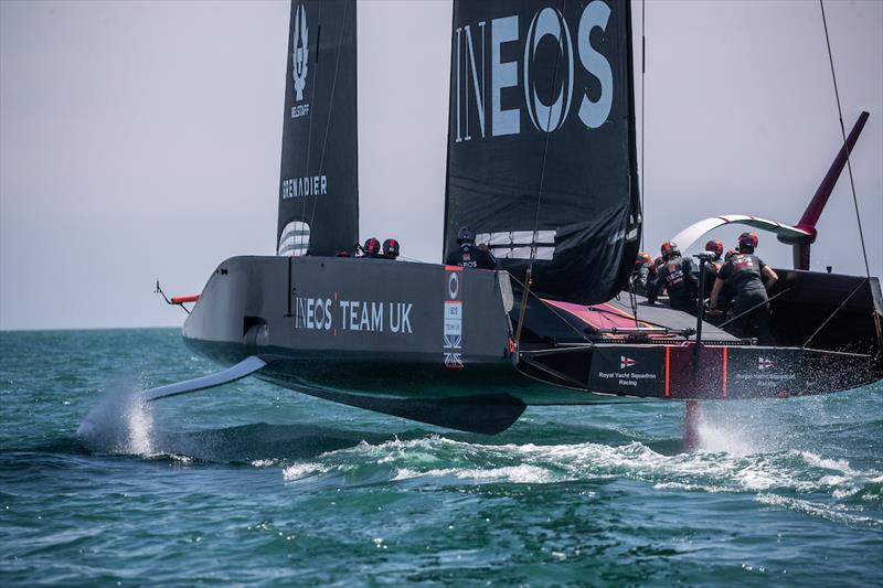 INEOS Team UK - AC75 - Britannia - Portsmouth, UK - July 16, 2020 photo copyright Cameron Gregory taken at Royal Yacht Squadron and featuring the AC75 class