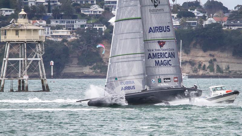 American Magic - Waitemata Harbour - Auckland - America's Cup 36 - July 30, 2020 photo copyright Richard Gladwell / Sail-World.com taken at Royal New Zealand Yacht Squadron and featuring the AC75 class