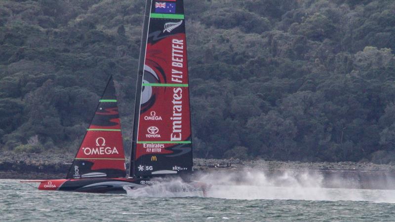 Emirates Team New Zealand - Te Aihe - Auckland - August 17, 2020 - Waitemata Harbour - 36th America's Cup photo copyright Richard Gladwell / Sail-World.com taken at Royal New Zealand Yacht Squadron and featuring the AC75 class