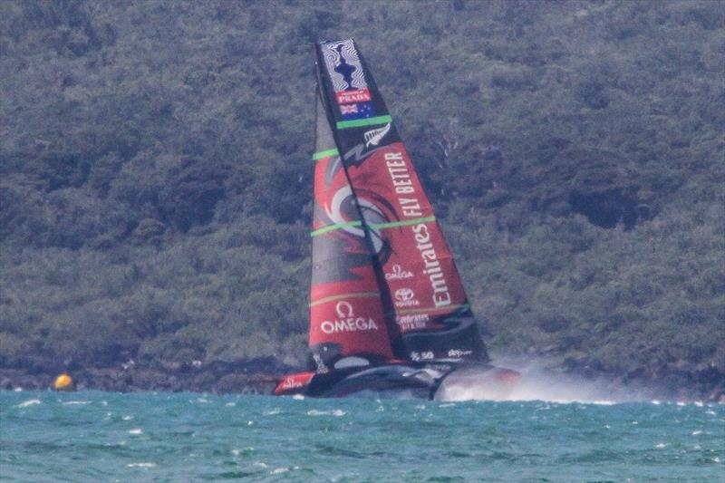 Flashback: Te Aihe - AC75 - Emirates Team New Zealand rolls out to windward in a fresh sea breeze- Hauraki Gulf - November 7, 2019 - 36th America's Cup - photo © Richard Gladwell / Sail-World.com