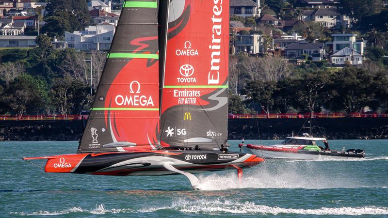 Emirates Team New Zealand - Waitemata Harbour - October 3, 2020 -  36th America's Cup photo copyright Richard Gladwell / Sail-World.com taken at Royal New Zealand Yacht Squadron and featuring the AC75 class