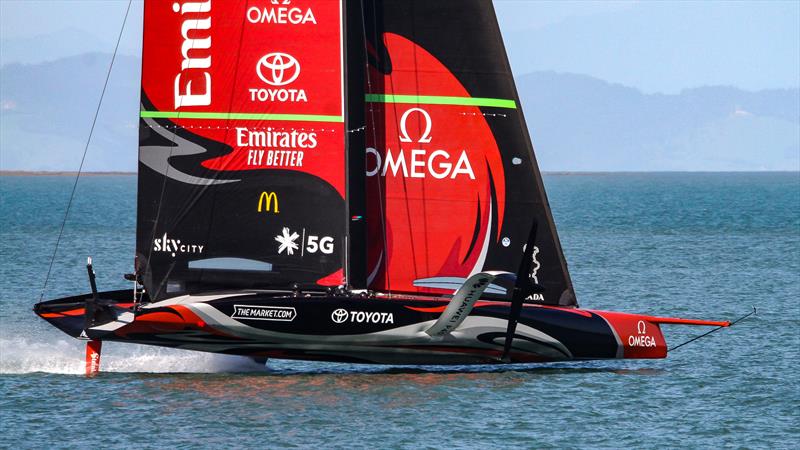 Te Aihe, Emirates Team New Zealand - October 05, 2020 - Waitemata Harbour - America's Cup 36 photo copyright Richard Gladwell / Sail-World.com taken at Royal New Zealand Yacht Squadron and featuring the AC75 class