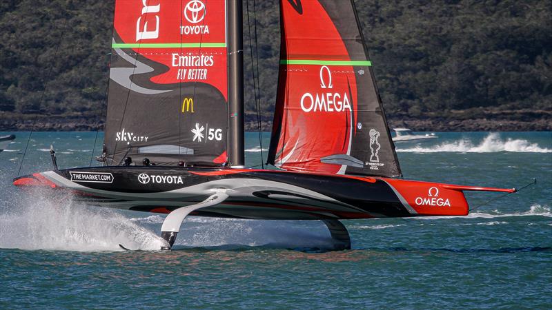 Emirates Team New Zealand sets up - Stadium Course - Waitemata Harbour - September 21, 2020 - photo © Richard Gladwell / Sail-World.com