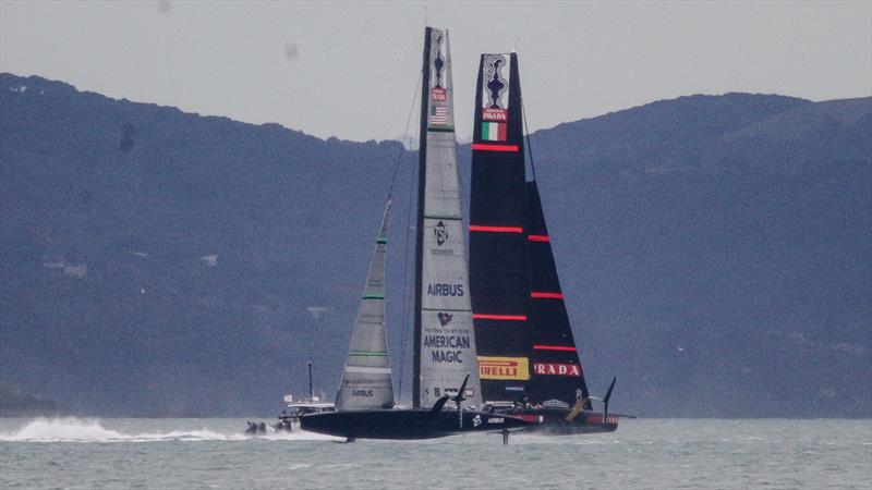 American Magic and Luna Rossa - Waitemata Harbour - November 16, 2020 - 36th America's Cup - photo © Richard Gladwell / Sail-World.com