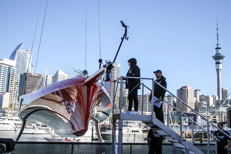 Lady Margaret Tindall christens Emirates Team New Zealand's America's Cup Defender Te Rehutai - November 18, 2020 - photo © Richard Gladwell / Sail-World.com