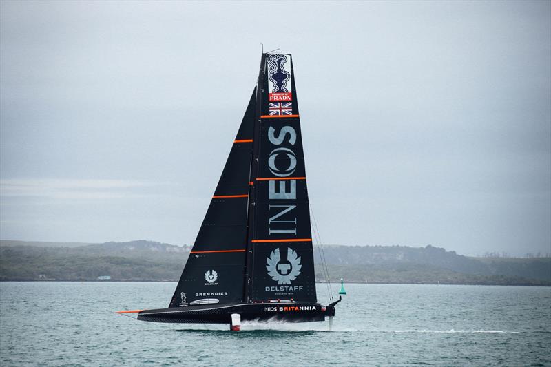 INEOS Team UK - AC75 - training Waitemata Harbour, November 30, 2020 - 36th America's Cup photo copyright Craig Butland taken at Royal New Zealand Yacht Squadron and featuring the AC75 class