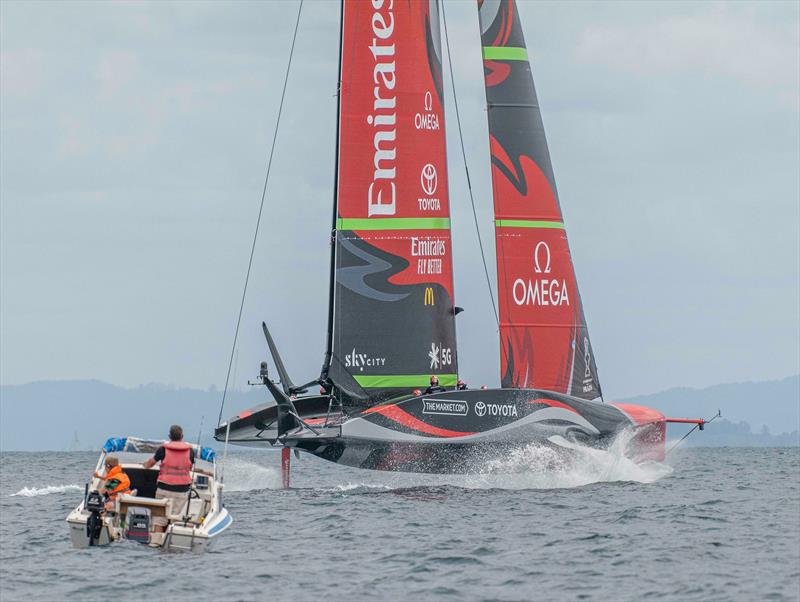 Te Rehutai training on the Waitemata Harbour - Emirates Team NZ - November 2020 - 36th America's Cup photo copyright Hamish Hooper / Emirates Team New Zealand taken at Royal New Zealand Yacht Squadron and featuring the AC75 class