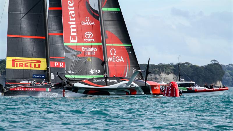 Emirates Team New Zealand & Luna Rossa Prada Pirelli - Practice Day 1 -  ACWS - December 8, 2020 - Waitemata Harbour - Auckland - 36th America's Cup - photo © Richard Gladwell / Sail-World.com