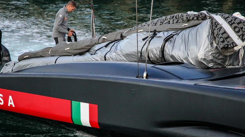 Luna Rossa crew cowls - Waitemata Harbour - January 6, 2020 - 36th America's Cup photo copyright Richard Gladwell / Sail-World.com taken at Circolo della Vela Sicilia and featuring the AC75 class