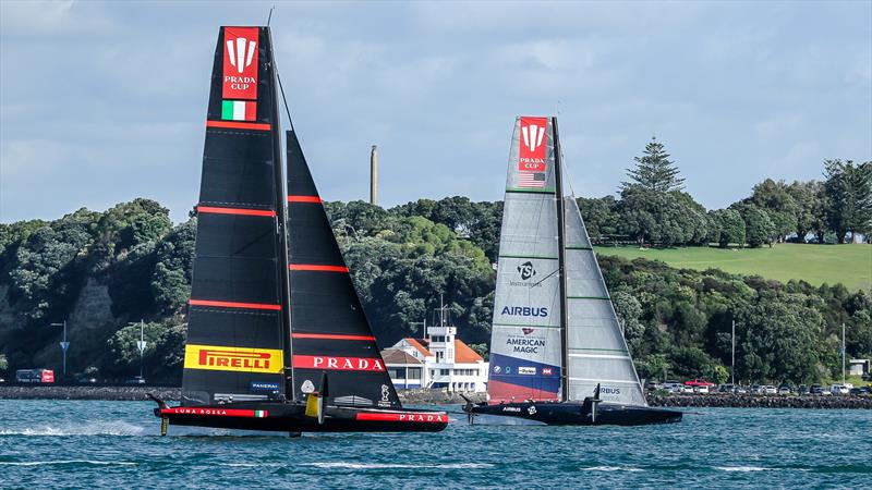 Luna Rossa  and American Magic - Waitemata Harbour - January 8, 2021 - 36th America's Cup - photo © Richard Gladwell / Sail-World.com