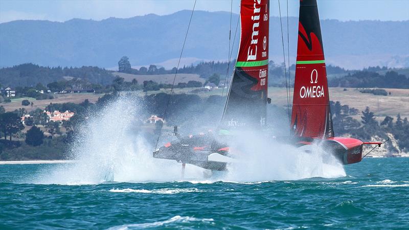 Emirates Team NZ - January 12, 2021 - Practice Racing - Waitemata Harbour - Auckland - 36th America's Cup photo copyright Richard Gladwell / Sail-World.com taken at Royal New Zealand Yacht Squadron and featuring the AC75 class