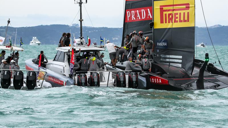 Luna Rossa - Prada Cup Finals - Day 2 - February 14, 2021 - America's Cup 36 - Course E photo copyright Richard Gladwell / Sail-World.com taken at Circolo della Vela Sicilia and featuring the AC75 class