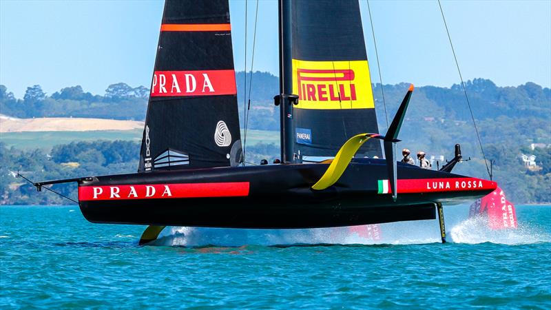 Luna Rossa - Prada Cup Finals - Day 3 - February, 20, - America's Cup 36 - Course E photo copyright Richard Gladwell / Sail-World.com taken at Royal New Zealand Yacht Squadron and featuring the AC75 class