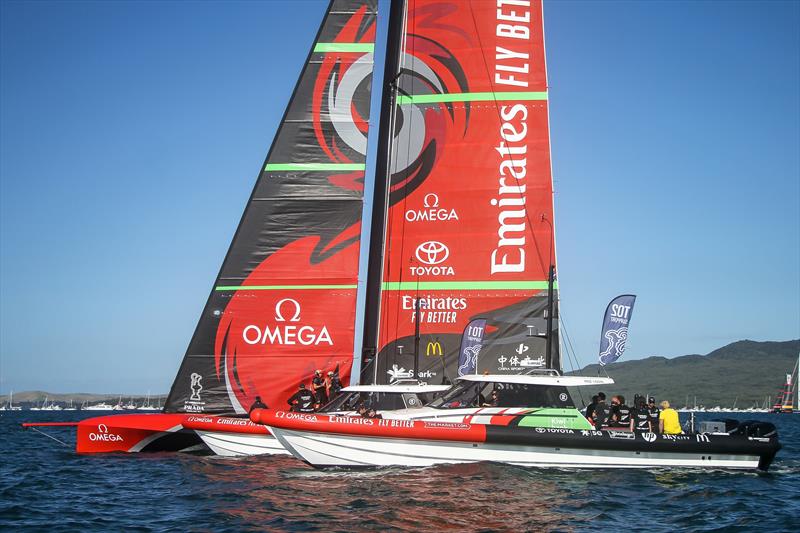 Emirates Team NZ - America's Cup - Day 3 - March 13, , Course A photo copyright Richard Gladwell / Sail-World.com taken at Royal New Zealand Yacht Squadron and featuring the AC75 class