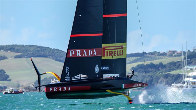 Luna Rossa - America's Cup - Day 5 - March 15, 2021, Course E photo copyright Richard Gladwell / Sail-World.com taken at Royal New Zealand Yacht Squadron and featuring the AC75 class