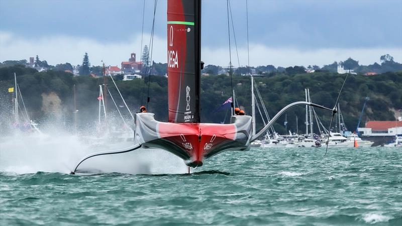Emirates Team NZ - America's Cup - Day 6 - March 16, 2021, Course C photo copyright Richard Gladwell / Sail-World.com taken at Royal New Zealand Yacht Squadron and featuring the AC75 class