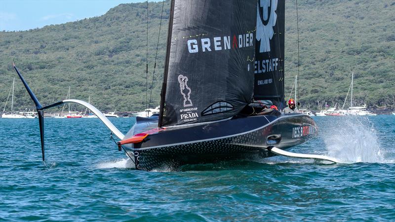 INEOS Team UK struggles to foil after starting Race 1 - Prada Cup Final - Day 1 - February 13, - America's Cup 36 - photo © Richard Gladwell / Sail-World.com / nz