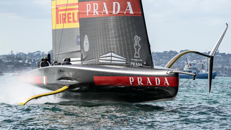 Luna Rossa lifts off - America's Cup World Series, Day 3, December 19, 2020 - Auckland NZ, Course A photo copyright Richard Gladwell / Sail-World.com / nz taken at Royal New Zealand Yacht Squadron and featuring the AC75 class