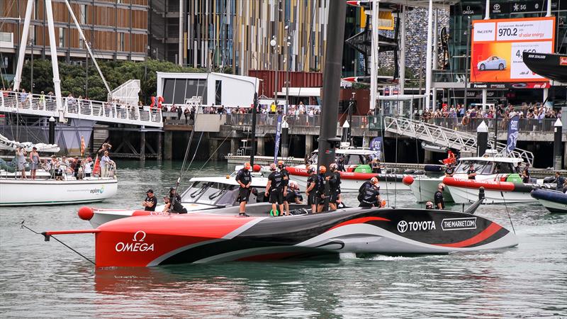 Emirates Team NZ leave the base in Auckland, on March 10, 2021 to commence a successful Defence of the 36th America's Cup - photo © Richard Gladwell - Sail-World.com/nz